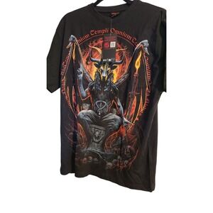 Spiral Direct Baphomet T-Shirt/Tattoo/Skull/Demon/Gothic/Goth/Top‎